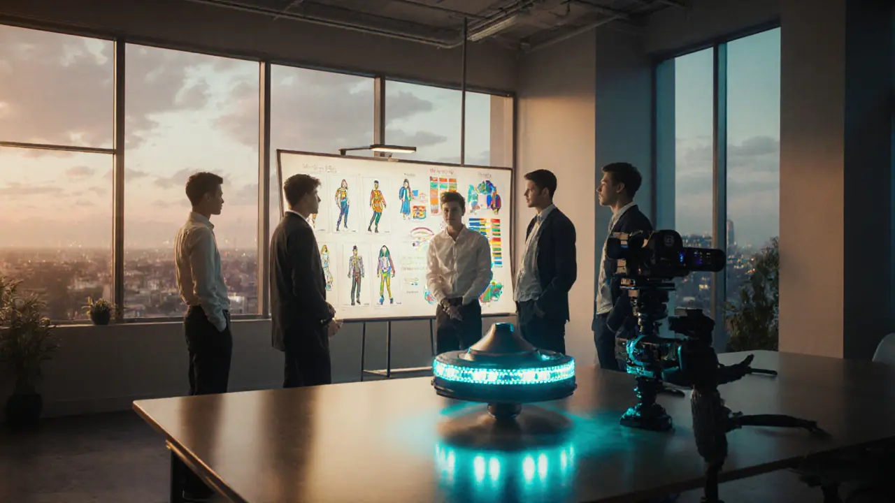 Команда агентства планирует LED‑костюмы и вращающие аксессуары в студии.