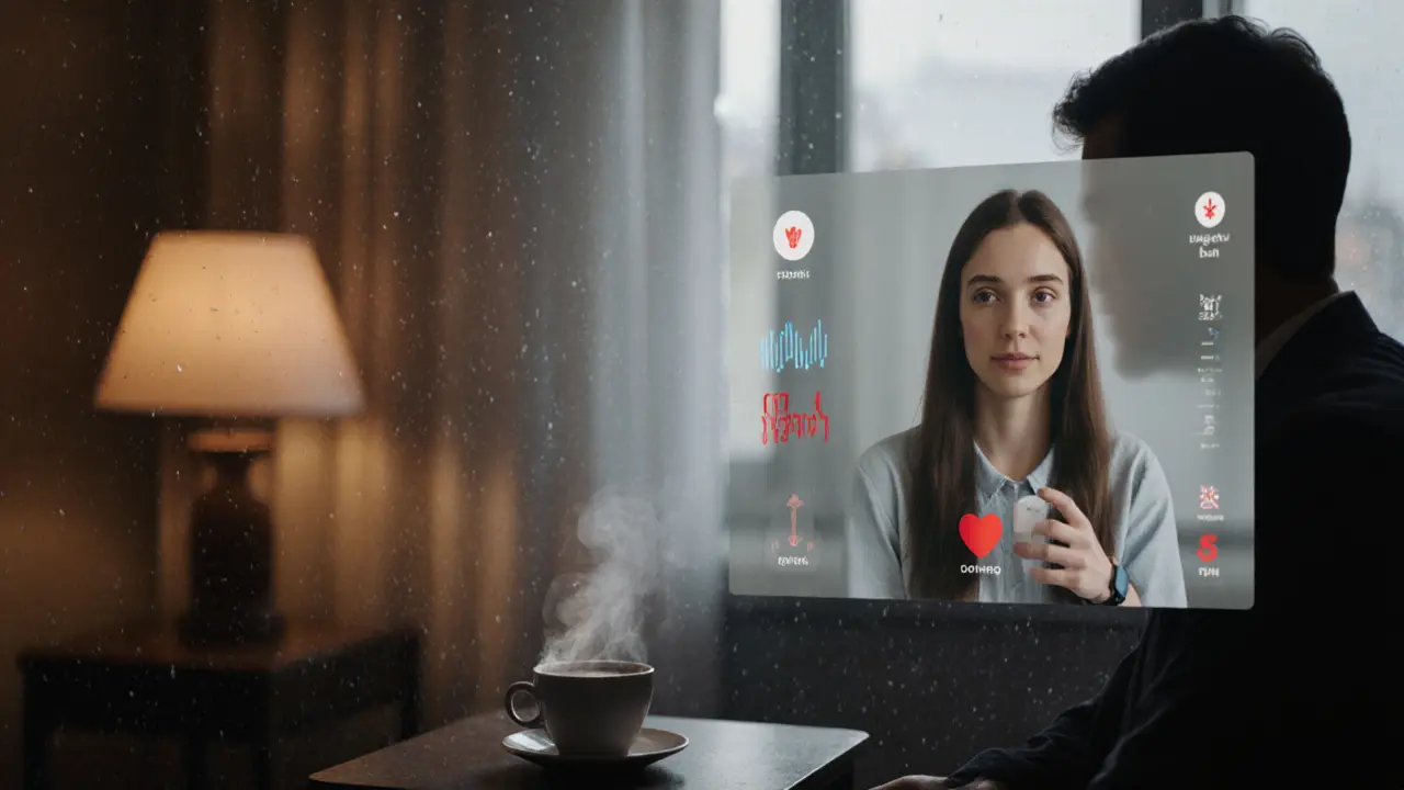 Виртуальная встреча перед назначением с отображением биометрических данных на браслете.