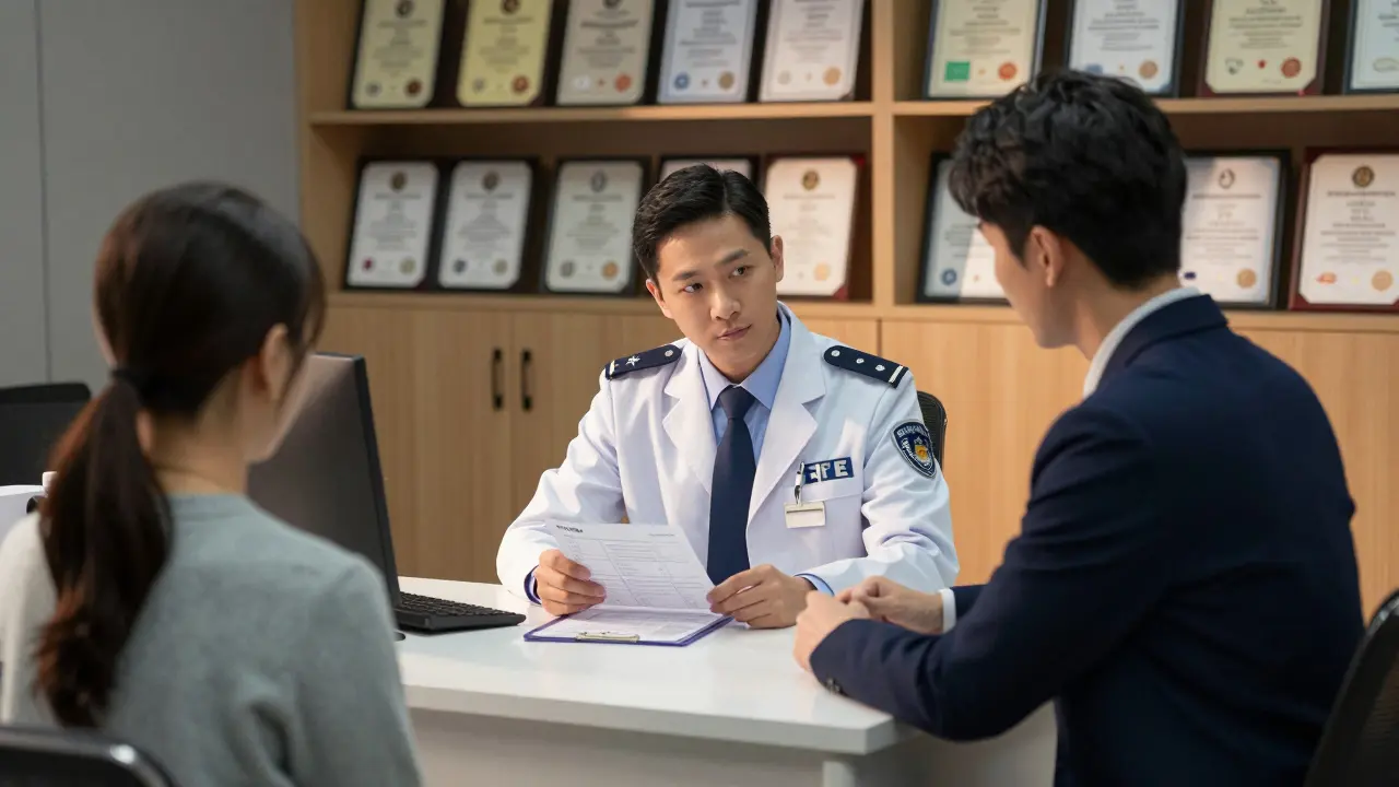 Специалист PSE проходит обучение этикету в агентстве, проверка документов