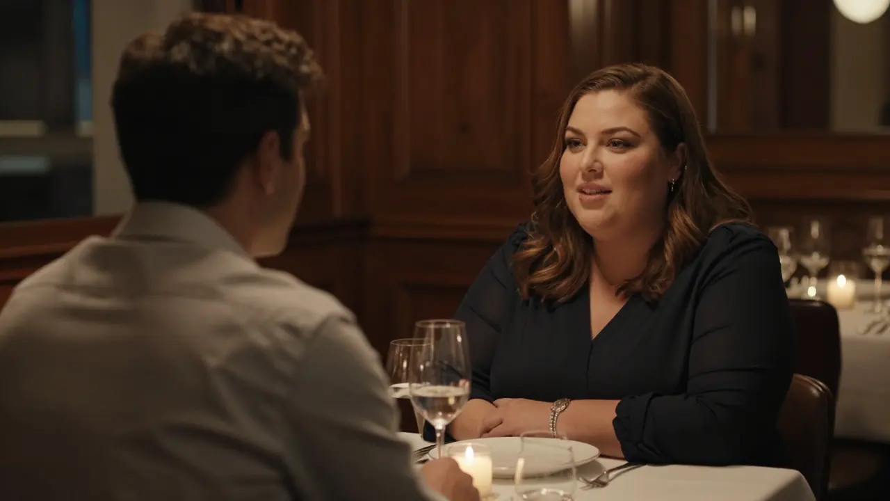 Дружеский разговор за столиком в ресторане при свечах