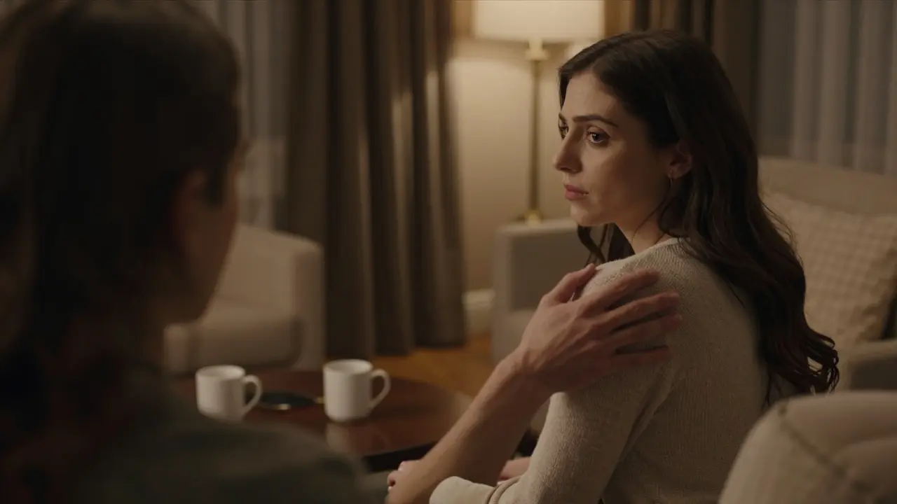 Рука остановлена в воздухе — подчеркивается важность согласия и личных границ.