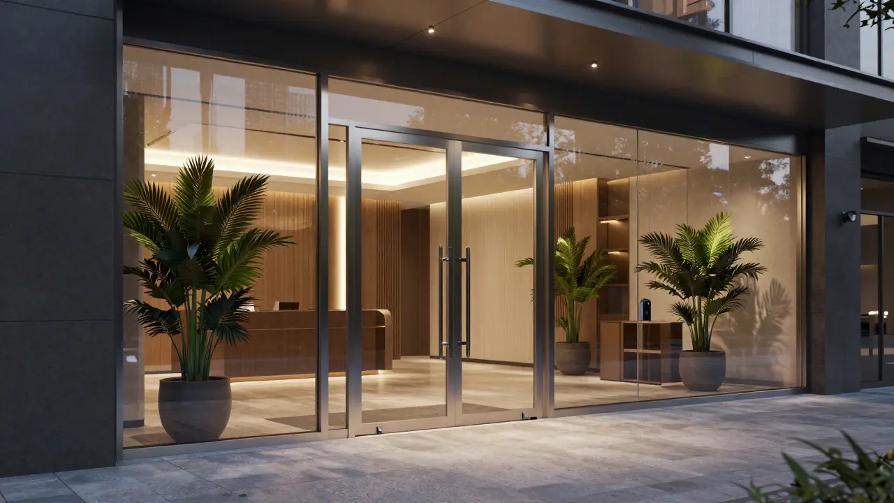 Входная зона с системой безопасности и контролем доступа